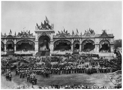 Feest in Brussel ter viering van het 25-jarig jubileum van de regering van Leopold I door Louis Pierre Theophile Dubois de Nehaut